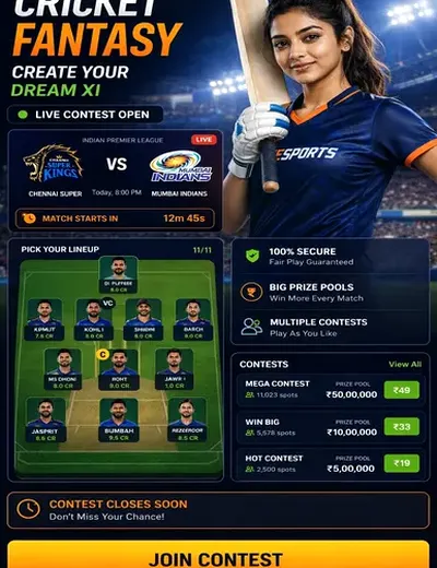 Entry (entrywin) fantasy cricket & matchday visual 3